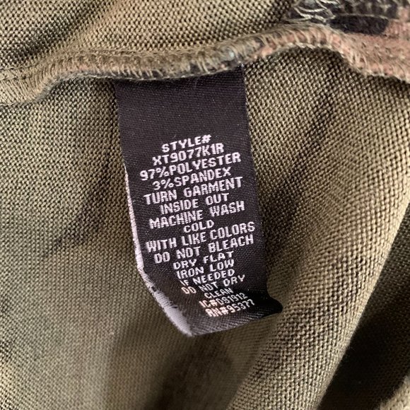 Sanctuary Camo Knit Sweater Crew Neck Raglan Sleeve Pullover Green Size XL NEW - Picture 4 of 6